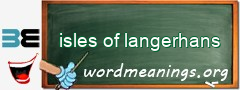 WordMeaning blackboard for isles of langerhans